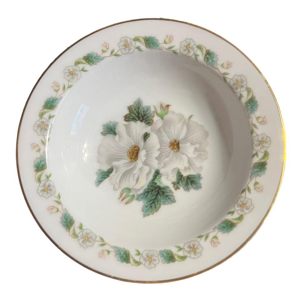 Noritake #5029 Toki Kaisha Gardenia 5 1/2" Rimmed Berry Bowl